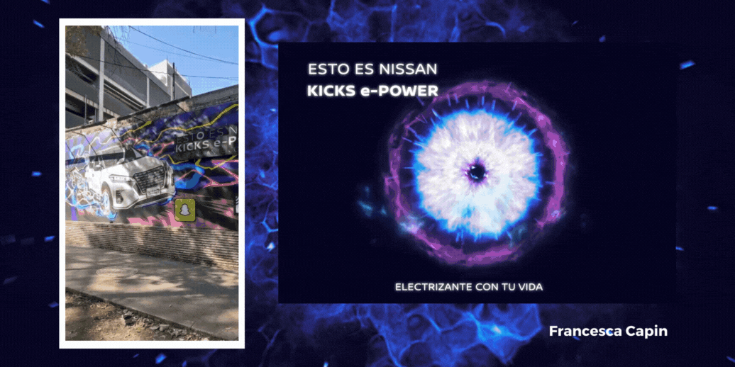Nissan Kicks 2022 AR experience Francesca Capin Fran Capin Snapchat
